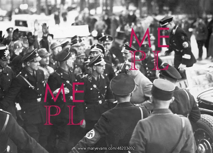 : Adolf Hitler on his way to the Reichstag, 1934 : Adolf Hitler on his way to the Reichstag, 1934