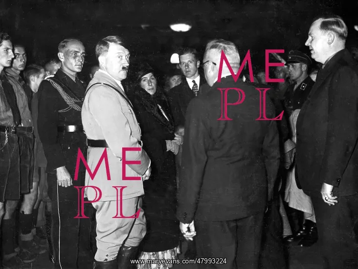: Adolf Hitler on his way to the Ufa Palace, Berlin : Adolf Hitler on his way to the Ufa Palace, Berlin
