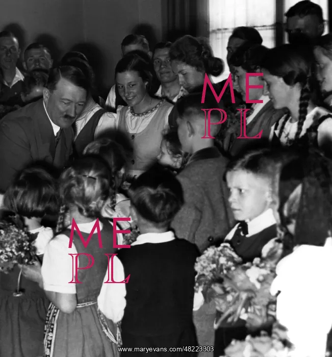 : Adolf Hitler with well-wishers : Adolf Hitler with well-wishers