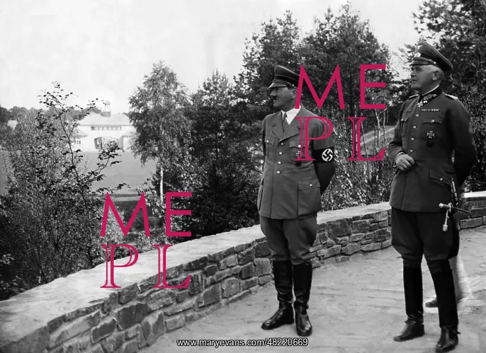 : Adolf Hitler with Werner von Blomberg, 1936 : Adolf Hitler with Werner von Blomberg, 1936