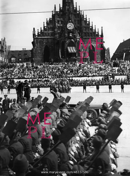 : Adolf Hitler and Wilhelm Frick at the marching-up : Adolf Hitler and Wilhelm Frick at the marching-up