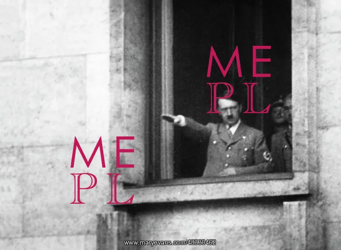 : Adolf Hitler at the window of the Chancellery, 1934 : Adolf Hitler at the window of the Chancellery, 1934