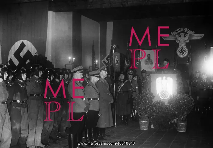 : Adolf Huehnlein during a speech, 1940 : Adolf Huehnlein during a speech, 1940