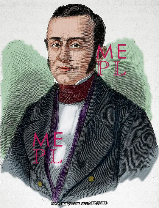 : Adolphe Billault (1805-1863). Colored engraving : Adolphe Billault (1805-1863). Colored engraving