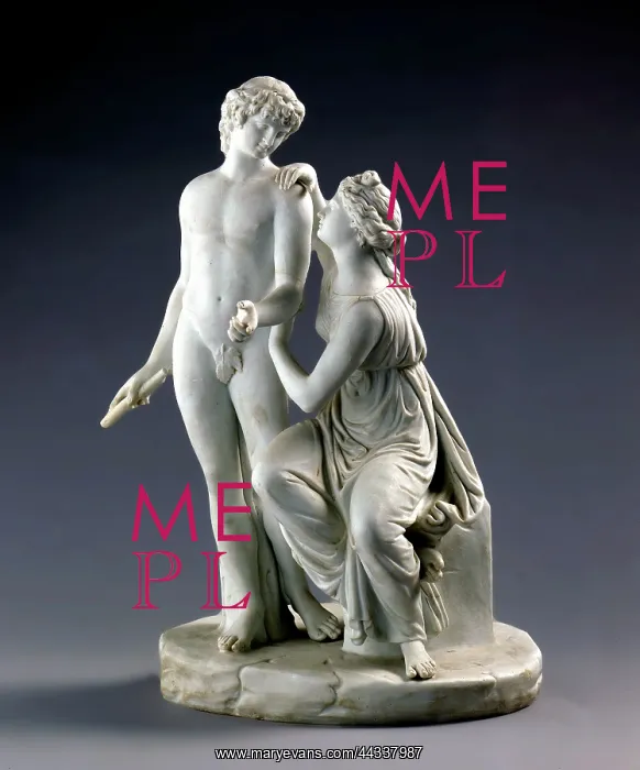 : Adonis and Venus, porcelain statuette : Adonis and Venus, porcelain statuette