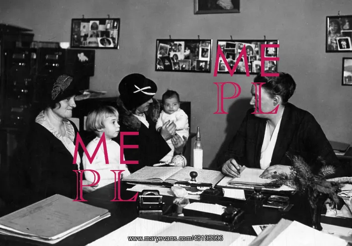 : In the adoption office in Berlin, 1931 : In the adoption office in Berlin, 1931