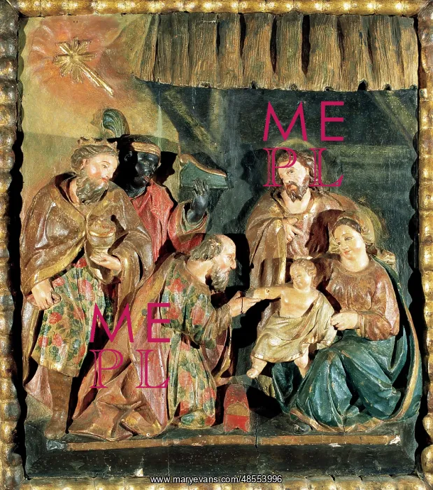 : Adoration of the Magi. Catalan School. Relief : Adoration of the Magi. Catalan School. Relief