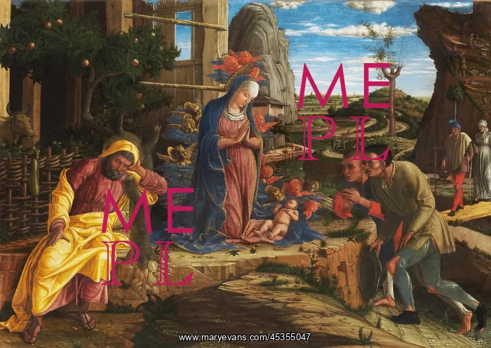: ADORATION OF THE SHEPHERDS, by Andrea Mantegna : ADORATION OF THE SHEPHERDS, by Andrea Mantegna