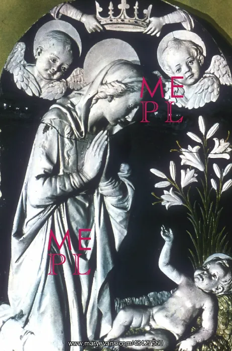 : The Adoration'. Virgin Mary, hands in position : The Adoration'. Virgin Mary, hands in position