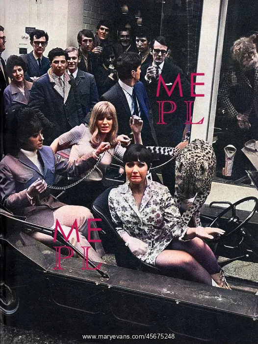 : Adrienne Posta at the opening of the Tomcat boutique, 1966 : Adrienne Posta at the opening of the Tomcat boutique, 1966