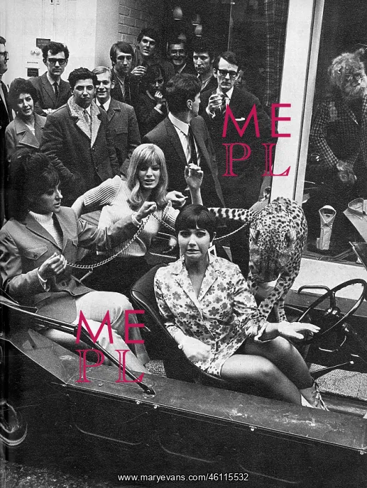 : Adrienne Posta at the opening of the Tomcat boutique, 1966 : Adrienne Posta at the opening of the Tomcat boutique, 1966