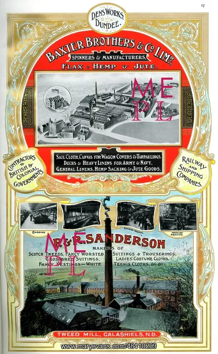: Adverts, Baxter Brothers, P & R Sanderson : Adverts, Baxter Brothers, P & R Sanderson