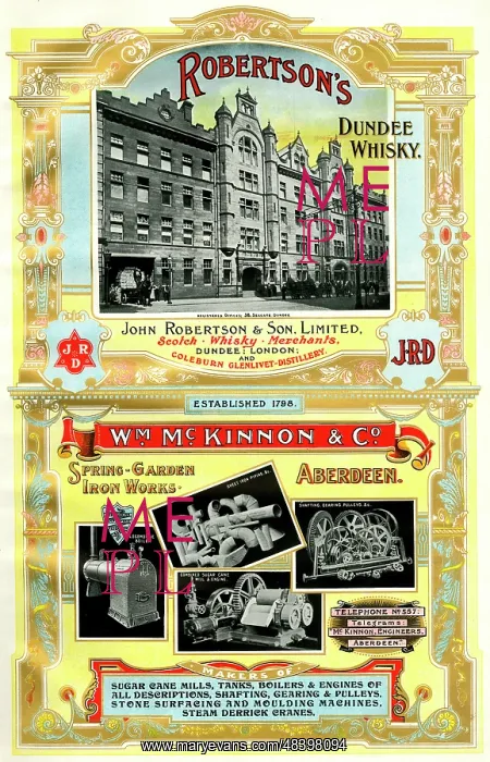 : Adverts, Robertson's Whisky, William McKinnon & Co : Adverts, Robertson's Whisky, William McKinnon & Co