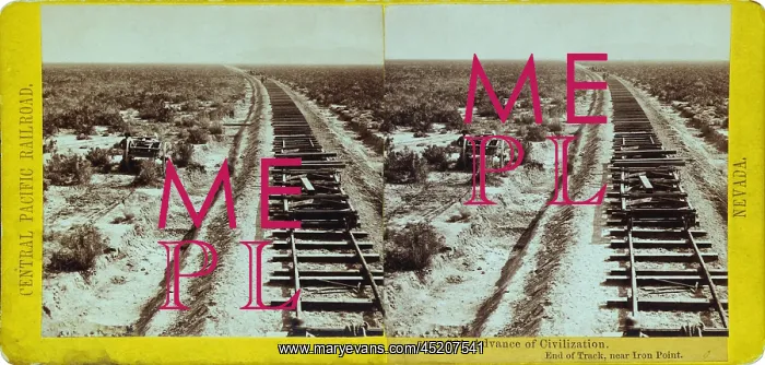 : ADVANCE OF CIVILIZATION. Railroad tracks ? : ADVANCE OF CIVILIZATION. Railroad tracks ?