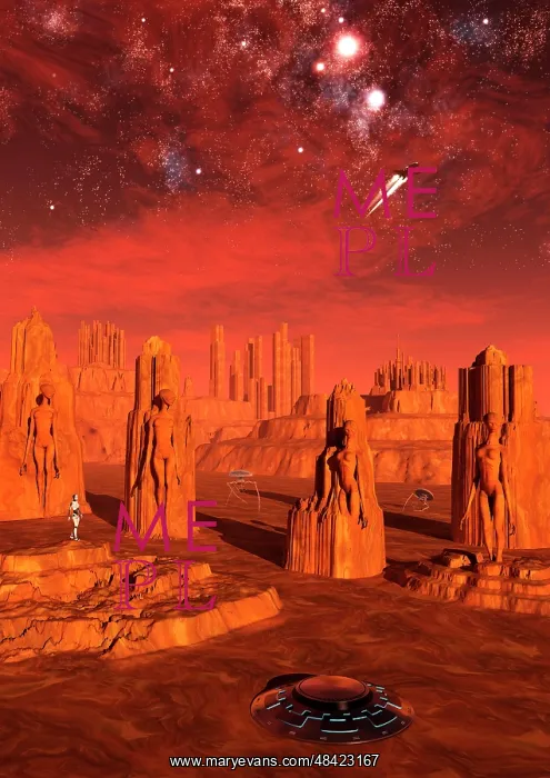 : An advanced race exploring the ancient relics of a martian ? : An advanced race exploring the ancient relics of a martian ?