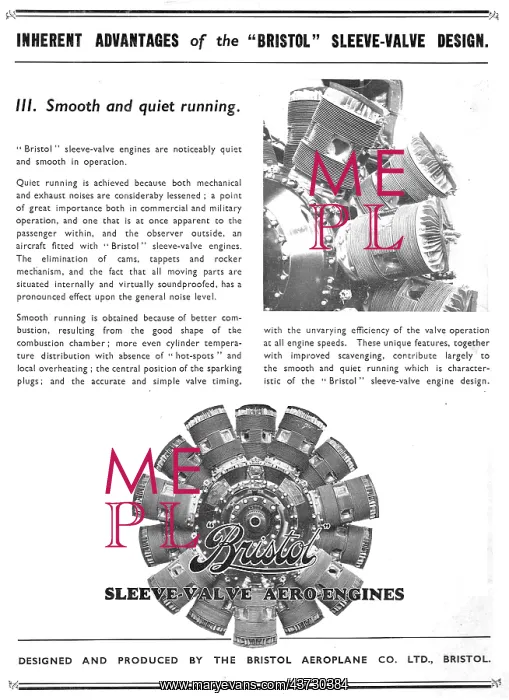 : Advantages Of The Bristol Sleeve Valve Engine: #3 : Advantages Of The Bristol Sleeve Valve Engine: #3