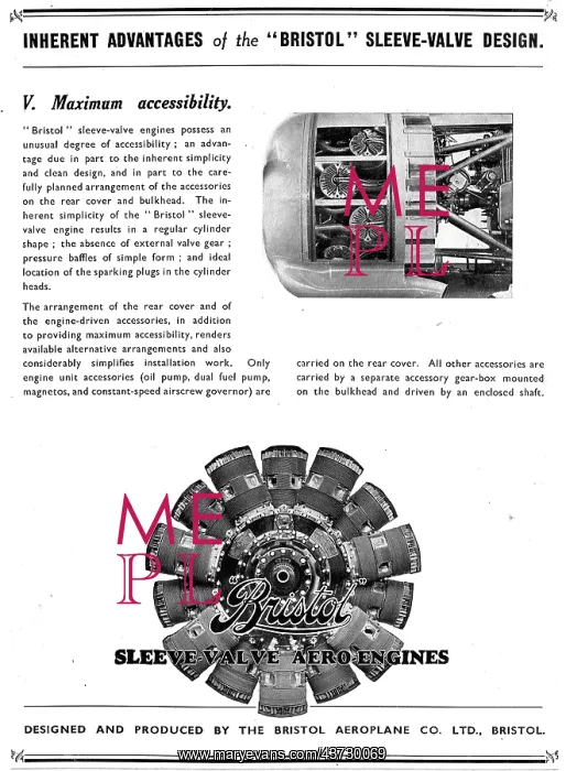 : Advantages Of The Bristol Sleeve Valve Engine: #5 : Advantages Of The Bristol Sleeve Valve Engine: #5