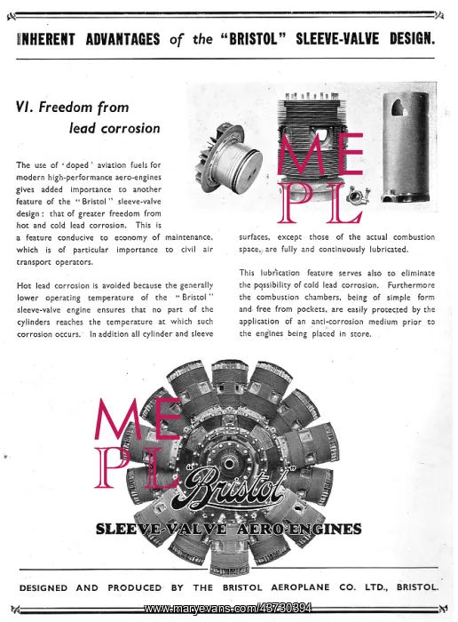: Advantages Of The Bristol Sleeve Valve Engine: #6 : Advantages Of The Bristol Sleeve Valve Engine: #6