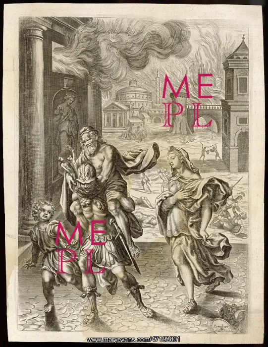 : AENEAS FLEES FROM TROY : AENEAS FLEES FROM TROY
