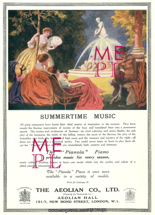 : Aeolian Pianola Advertisement : Aeolian Pianola Advertisement