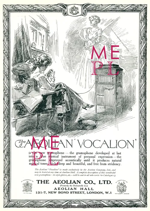 : Aeolian Vocalion Advertisement : Aeolian Vocalion Advertisement