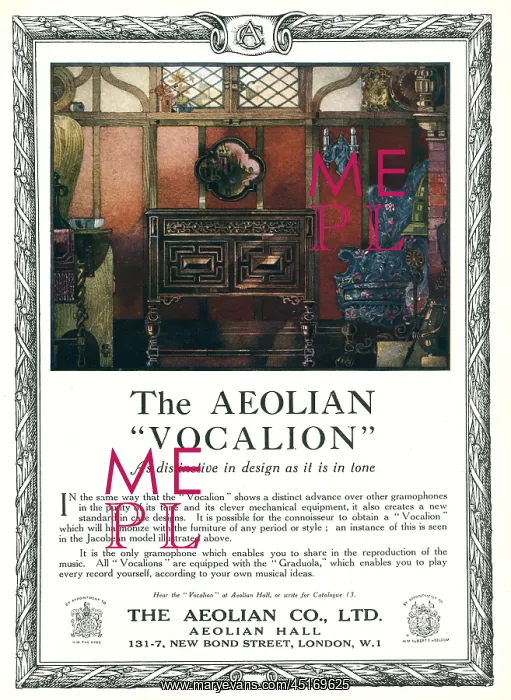 : The Aeolian Vocalion Advertisement : The Aeolian Vocalion Advertisement