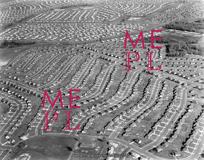 : Aerial of Suburban Housing Development : Aerial of Suburban Housing Development