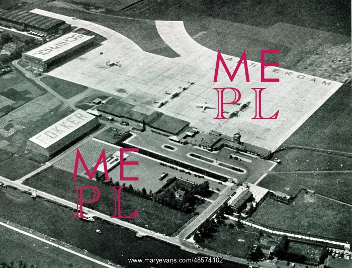  : Aerial view of Amsterdam Airport, Netherlands
