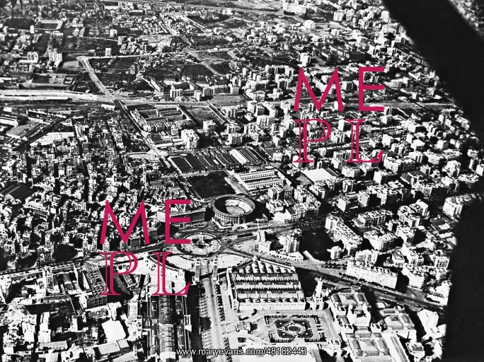 : Aerial view of Barcelona, 1939 : Aerial view of Barcelona, 1939