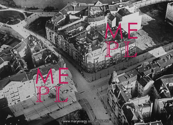 : Aerial view of Berlin, Germany, from a Zeppelin : Aerial view of Berlin, Germany, from a Zeppelin