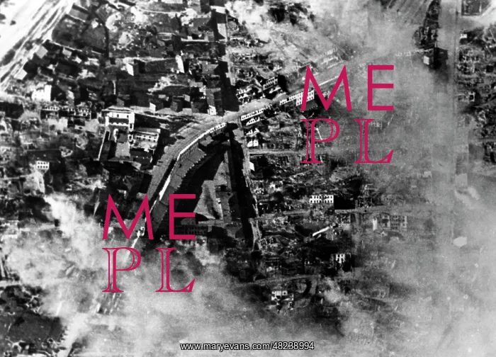 : Aerial view of the burning Vitebsk, 1941 : Aerial view of the burning Vitebsk, 1941