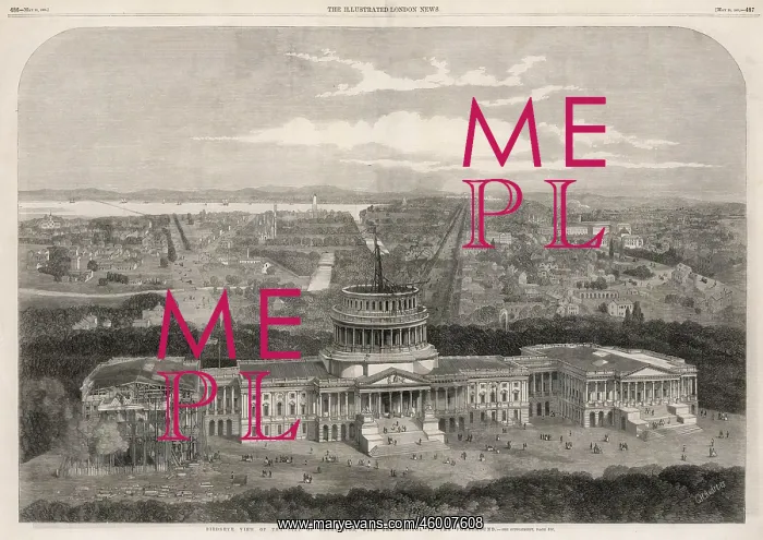 : Aerial view of the Capitol, Washington 1861 : Aerial view of the Capitol, Washington 1861