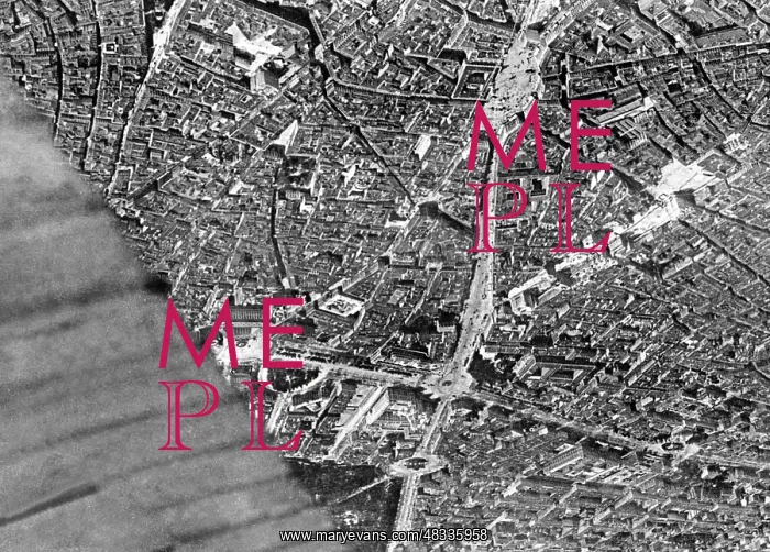 : Aerial view of the center of Madrid, 1936 : Aerial view of the center of Madrid, 1936