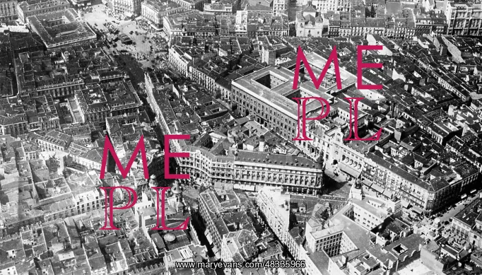 : Aerial view of the center of Madrid, 1936 : Aerial view of the center of Madrid, 1936