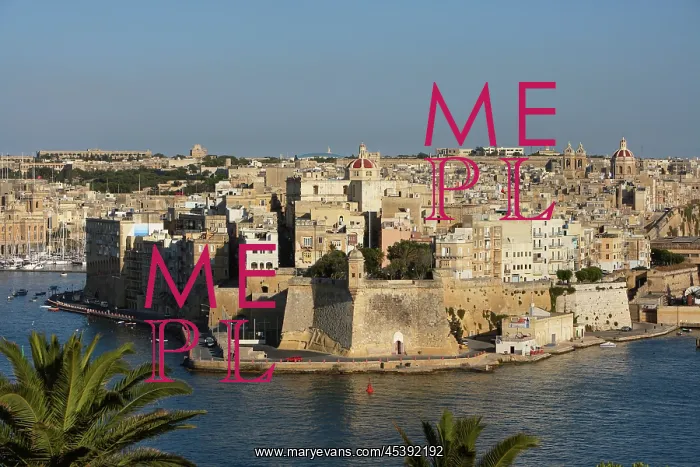 : Malta. Aerial view of the Three Cities, Valletta : Malta. Aerial view of the Three Cities, Valletta