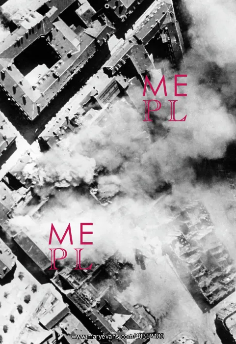 : Aerial view of the destroyed Sedan, 1940 : Aerial view of the destroyed Sedan, 1940
