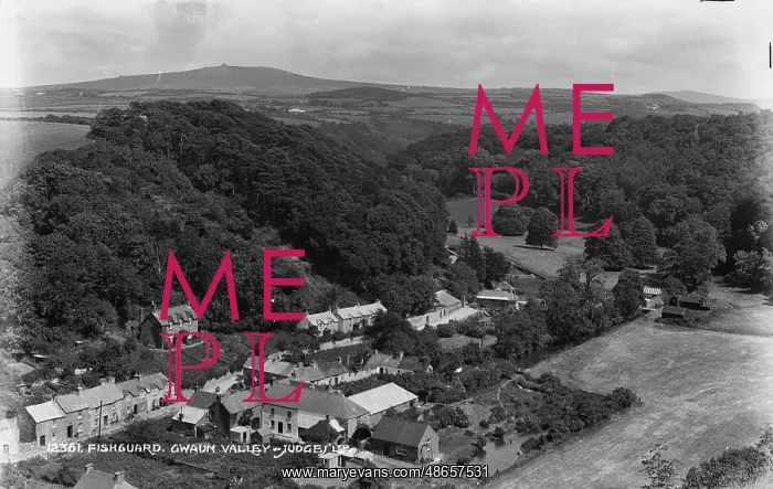: Aerial View of Gwaun Valley, Fishguard : Aerial View of Gwaun Valley, Fishguard