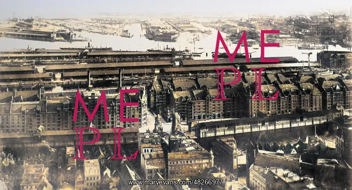 : Aerial view of Hamburg harbour, Germany : Aerial view of Hamburg harbour, Germany
