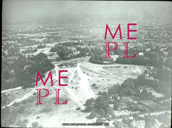 : An aerial view of Hampstead Heath : An aerial view of Hampstead Heath