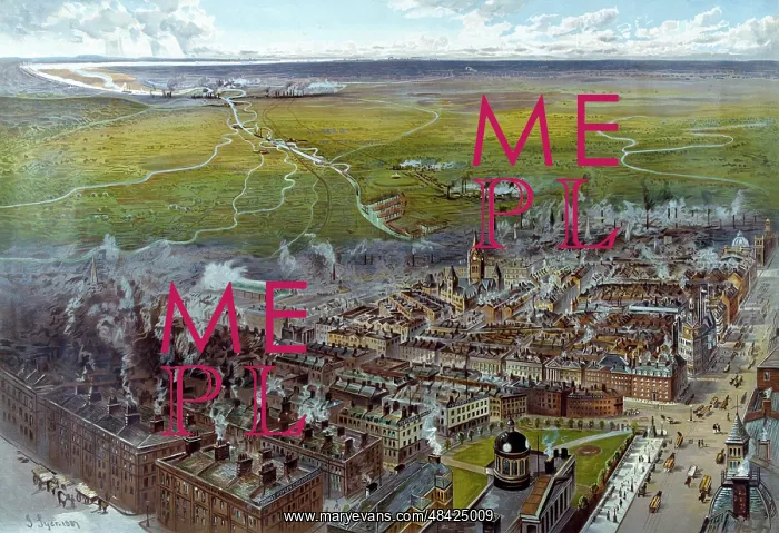 : Aerial view, Manchester and the Ship Canal : Aerial view, Manchester and the Ship Canal