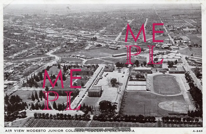 : Aerial view, Modesto, Stanislaus County, California, USA : Aerial view, Modesto, Stanislaus County, California, USA
