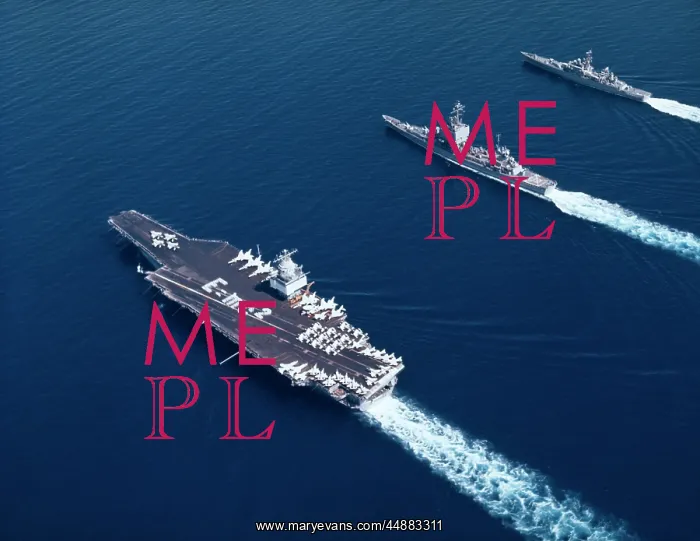 : Aerial View Of Three Naval Vessels : Aerial View Of Three Naval Vessels