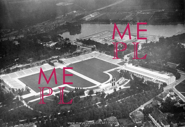 : Aerial view of the Nuremberg Rally Grounds in Nuremberg, 193 : Aerial view of the Nuremberg Rally Grounds in Nuremberg, 193