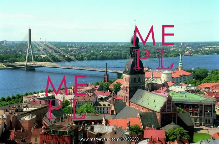: Aerial view of old Riga, 1996 : Aerial view of old Riga, 1996