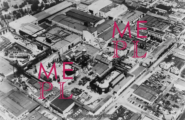 : Aerial view of Paramount Studios in Hollywood : Aerial view of Paramount Studios in Hollywood