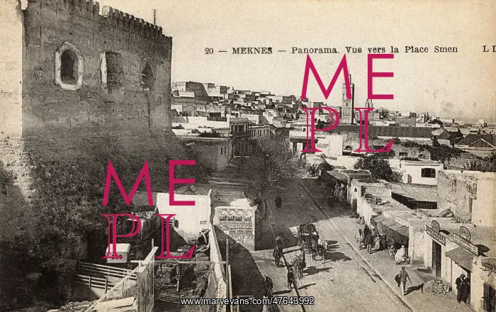 : Aerial view towards Place Smen, Meknes, Morocco : Aerial view towards Place Smen, Meknes, Morocco