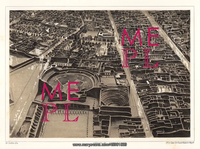 : Aerial view of Pompeii : Aerial view of Pompeii