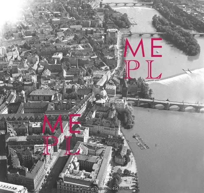 : Aerial view of Pragues Old Town : Aerial view of Pragues Old Town