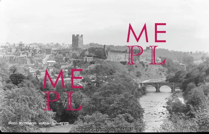 : Aerial View of Richmond, Yorkshire : Aerial View of Richmond, Yorkshire