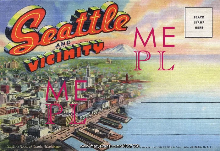  : Aerial view of Seattle, Washington, USA